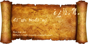 Ágh Noémi névjegykártya