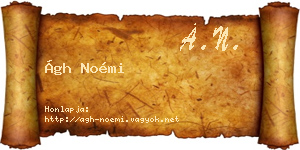Ágh Noémi névjegykártya